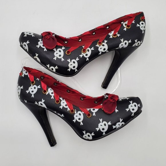 Ellie Skull & Crossbones Heels - Picture 9 of 15